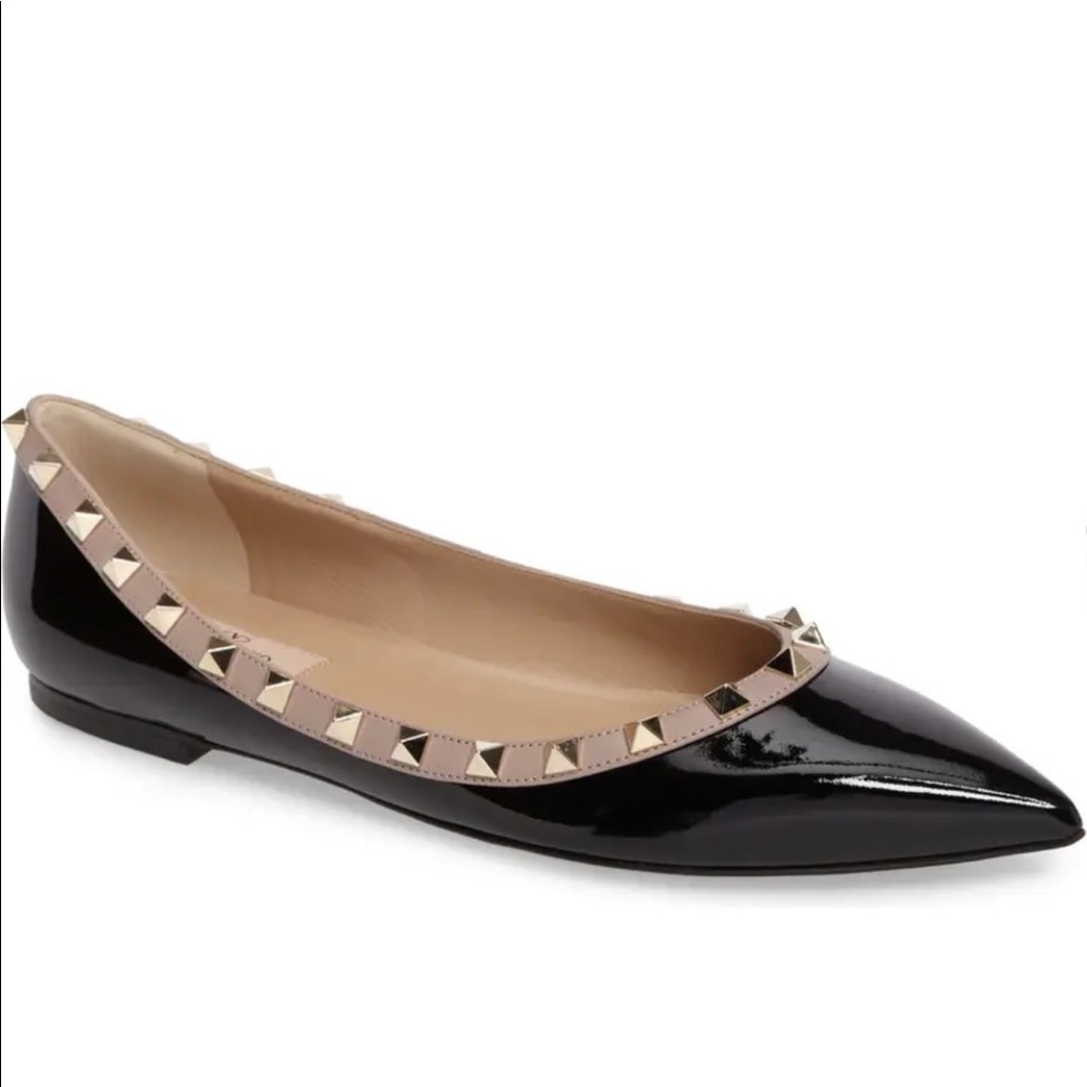 Valentino Rockstud Black Flats